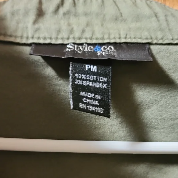 Style & Co. Olive Utility Jacket - Picture 2 of 5